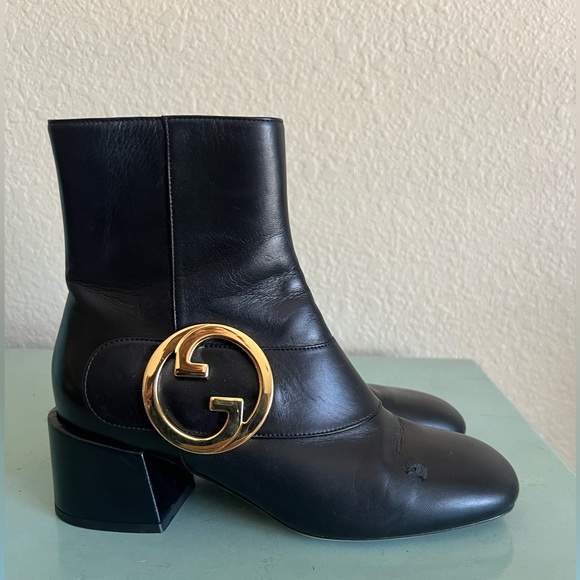 Gucci Blondie 55 MM Logo Ankle Booties Boots Shoes $1350 2024 Style!! - Picture 14 of 16